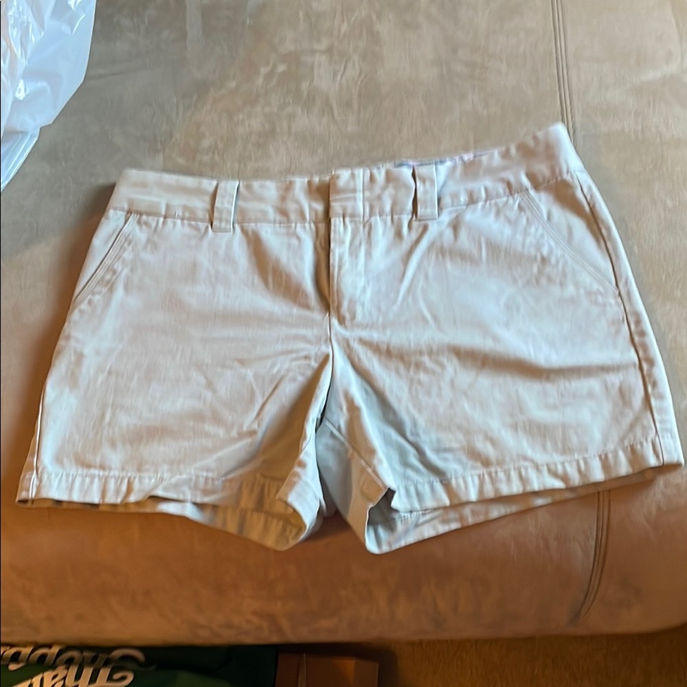 Tommy Hilfiger Cream Bermuda Shorts Tailored Cotton Blend